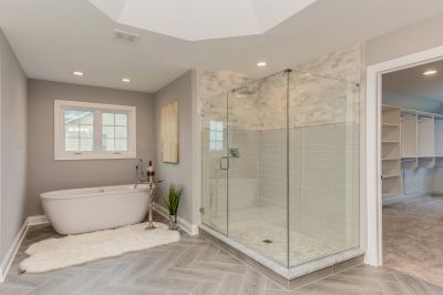 Modern Shower with Frameless Glass